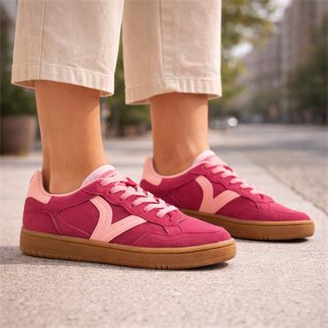 Victoria Smash Suede Gumsole Trainer - Fuchsia Suede